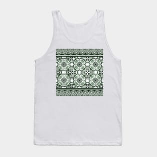 Jade green ornamental design Tank Top